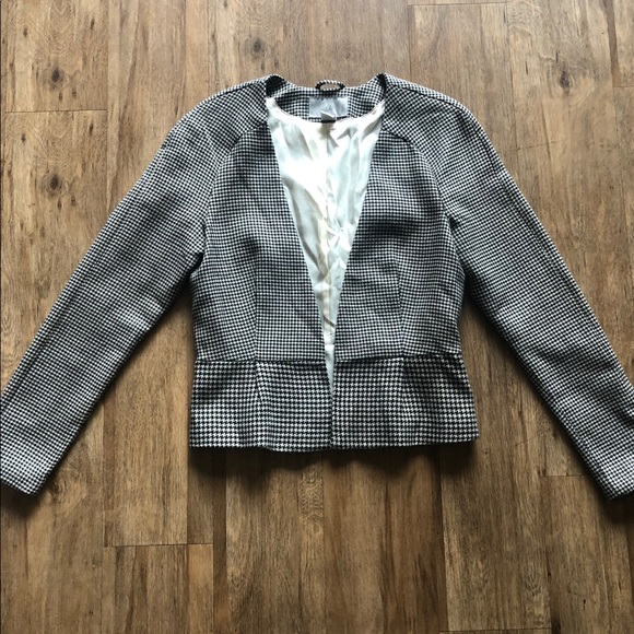 H&M Open Front Houndstooth Blazer - Picture 2 of 7